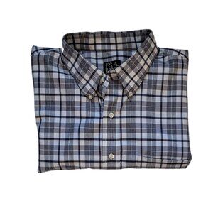 Men’s Size XL Jos. A Bank Traveler’s Collection Long Sleeve Button Up Dress Shir